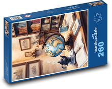 Glóbus v miestnosti Puzzle 260 dielikov - 41 x 28,7 cm 