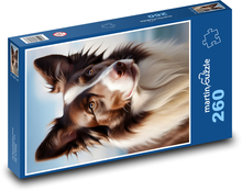 Border collie Puzzle 260 elementów - 41x28,7 cm