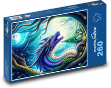 Drak - měsíc, strom Puzzle 260 dílků - 41 x 28,7 cm