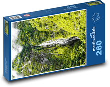 Wodospad w lesie - góra, stomia Puzzle 260 elementów - 41x28,7 cm