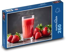 Erdbeere - Getränk, Obst Puzzle 260 Teile - 41 x28,7 cm