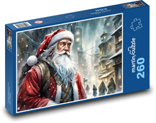 Świąteczny jeż na ulicy Puzzle 260 elementów - 41x28,7 cm
