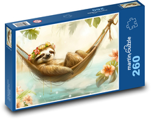 Smejúci sa leňochod v hojdačke Puzzle 260 dielikov - 41 x 28,7 cm 