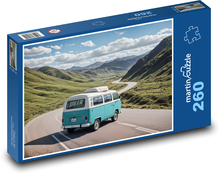 Retro-Autoreise in die Berge Puzzle 260 Teile - 41 x28,7 cm
