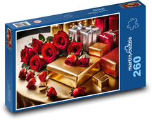 Ruže a jahody na Valentína Puzzle 260 dielikov - 41 x 28,7 cm