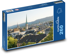 Historické centrum Zürichu, Švajčiarsko Puzzle 260 dielikov - 41 x 28,7 cm 