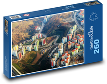 Hohe Gebäude - Luftaufnahme Puzzle 260 Teile - 41 x28,7 cm