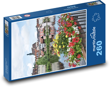 Panoráma mesta s kvetmi Puzzle 260 dielikov - 41 x 28,7 cm 