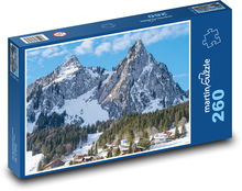 Góra pokryta śniegiem Puzzle 260 elementów - 41x28,7 cm