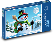 Snowman - winter, nature Puzzle 260 pieces - 41 x 28.7 cm 