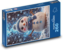 Smejúci sa snehuliak Puzzle 260 dielikov - 41 x 28,7 cm