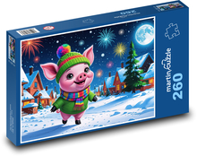 Šťastné prasátko Puzzle 260 - 41x28,7 cm