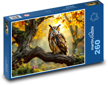 Sova na větvi Puzzle 260 dílků - 41 x 28,7 cm
