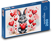 Valentinstag - Hase Puzzle 260 Teile - 41 x28,7 cm