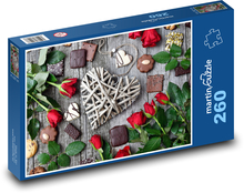 Červené růže k Valentýnu Puzzle 260 dílků - 41 x 28,7 cm