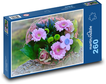 Bouquet of purple gerberas Puzzle 260 pieces - 41 x 28.7 cm
