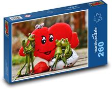 Plyšové srdce k Valentýnu Puzzle 260 dílků - 41 x 28,7 cm