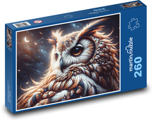 Eule bei Nacht Puzzle 260 Teile - 41 x28,7 cm
