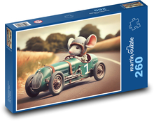 Myš v pretekárskom aute Puzzle 260 dielikov - 41 x 28,7 cm 