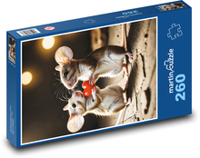 Zakochane myszy walentynkowe Puzzle 260 elementów - 41x28,7 cm