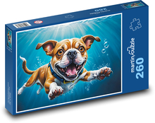 Podvodný pes Puzzle 260 dielikov - 41 x 28,7 cm 