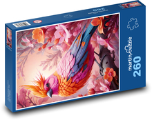 Różowy ptak Puzzle 260 elementów - 41x28,7 cm