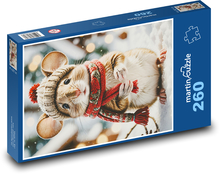 Maus im Schal Puzzle 260 Teile - 41 x28,7 cm