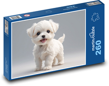 Bílý pejsek Puzzle 260 dílků - 41 x 28,7 cm