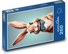 Króliczek z kokardką Puzzle 260 elementów - 41x28,7 cm