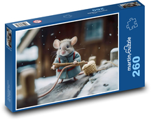 Mouse in winter Puzzle 260 pieces - 41 x 28.7 cm 