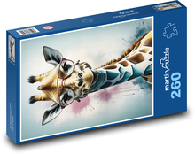 Žirafa v brýlích Puzzle 260 dílků - 41 x 28,7 cm