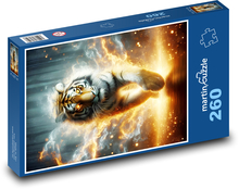 Tiger with Glowing Eyes Puzzle 260 pieces - 41 x 28.7 cm