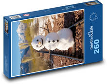 Snowman on rails Puzzle 260 pieces - 41 x 28.7 cm