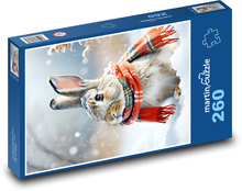 Králík ve sněhu Puzzle 260 dílků - 41 x 28,7 cm