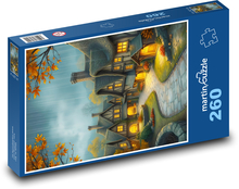 Domy v osadě Puzzle 260 dílků - 41 x 28,7 cm