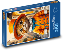 Kočka v klobouku Puzzle 260 dílků - 41 x 28,7 cm