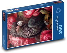 Kakadu czarna Puzzle 260 elementów - 41x28,7 cm