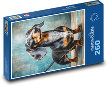 Pes - jazvečík Puzzle 260 dielikov - 41 x 28,7 cm 