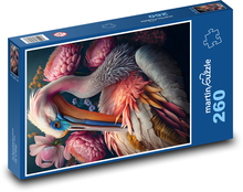 Farbiger Pelikan Puzzle 260 Teile - 41 x28,7 cm