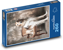 Pes sediaci na stoličke Puzzle 260 dielikov - 41 x 28,7 cm