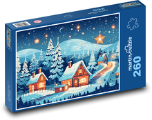 Wieś nocą Puzzle 260 elementów - 41x28,7 cm
