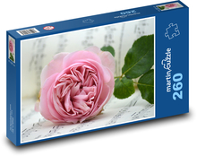Pink rose Puzzle 260 elementów - 41x28,7 cm