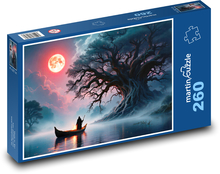 Loď na jazere - prevozník Puzzle 260 dielikov - 41 x 28,7 cm