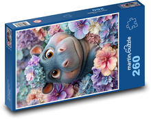 Hipopotam Puzzle 260 elementów - 41x28,7 cm