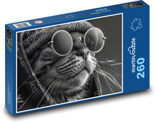 Katze mit Sonnenbrille Puzzle 260 Teile - 41 x28,7 cm