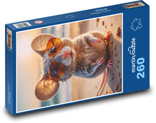 Mouse in glasses Puzzle 260 pieces - 41 x 28.7 cm 