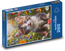 Kociak w kwiatach Puzzle 260 elementów - 41x28,7 cm