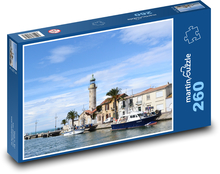 Maják - pobrežie, lode Puzzle 260 dielikov - 41 x 28,7 cm 