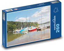 Lodě v přístavu Puzzle 260 dílků - 41 x 28,7 cm