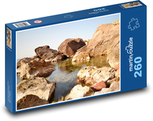 Skały - morze Puzzle 260 elementów - 41x28,7 cm